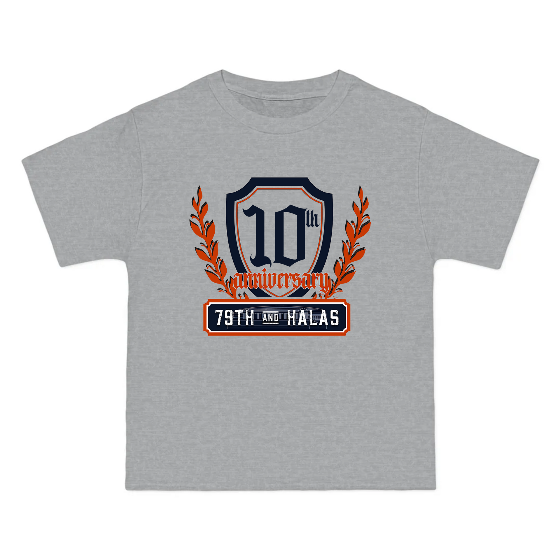 79th & Halas 10th Anniversary Tee – The BC Shop